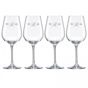 Lenox Merlot Script Tuscany Monogram Pinot Grigio 16 Oz. White Wine Glass LNX10495